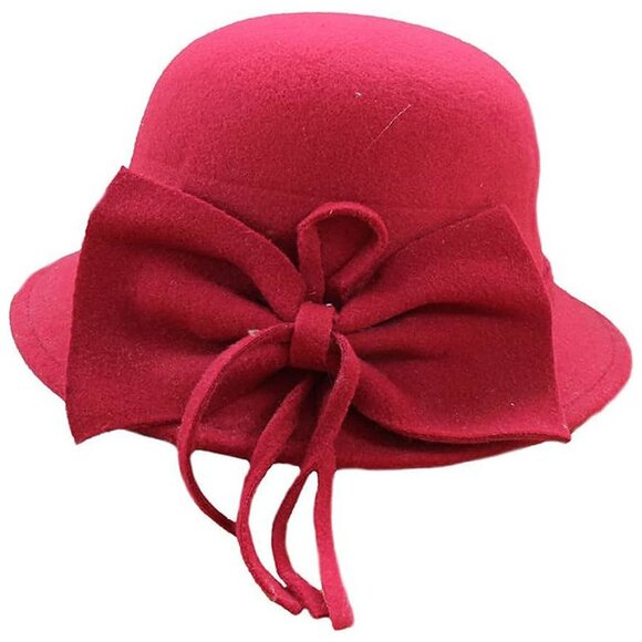 Women's Cloche Hat 1920s Winter Bucket Hat Vintage , Jesterred